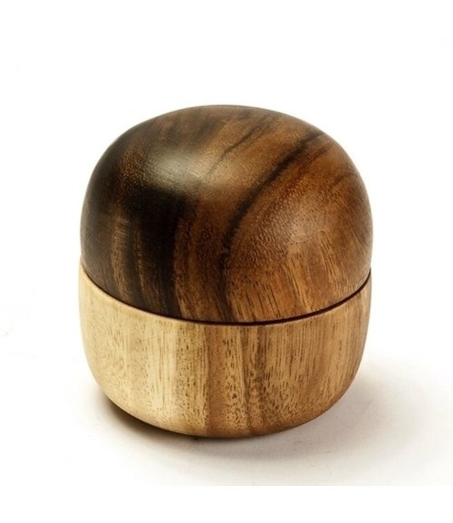 Wooden canister 8,5 x 7,5 with lid