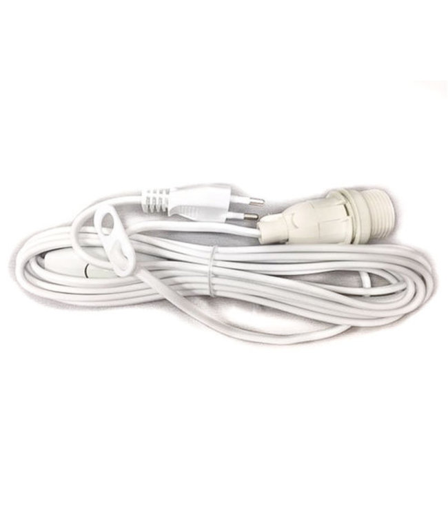 Electric Wire standard small fitting white - 4 metres