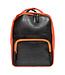 Orange backpack with black rubber H40xW32cm