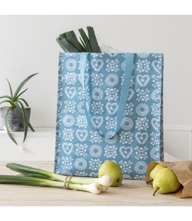 Shopper 40x34 cm Friendship (blue-white) recycled plastic