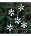 Set kersthangers vilt witte sneeuwvlokken - 10 stuks