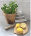 Wooden cutting board lemon shaped 27x19 cm