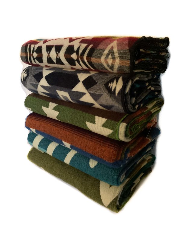 Plaid alpaca wool 190x225 cm - Chimborazo colour mix