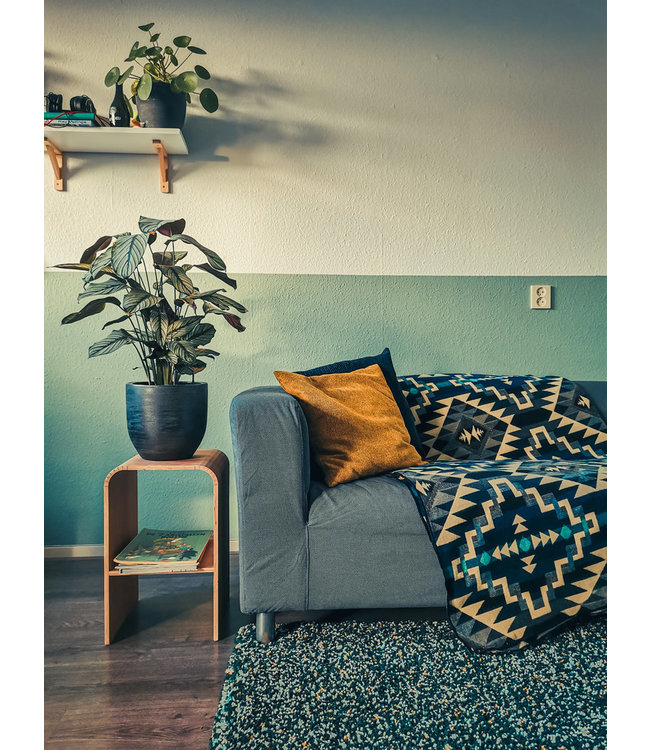 Plaid alpaca wool 190x225 cm - Chimborazo black