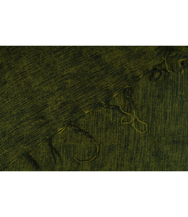 Plaid 240x120 cm cotton (wool-look) moss green