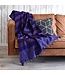 Plaid 240x120 cm (wool-look) purple-lilac stripes