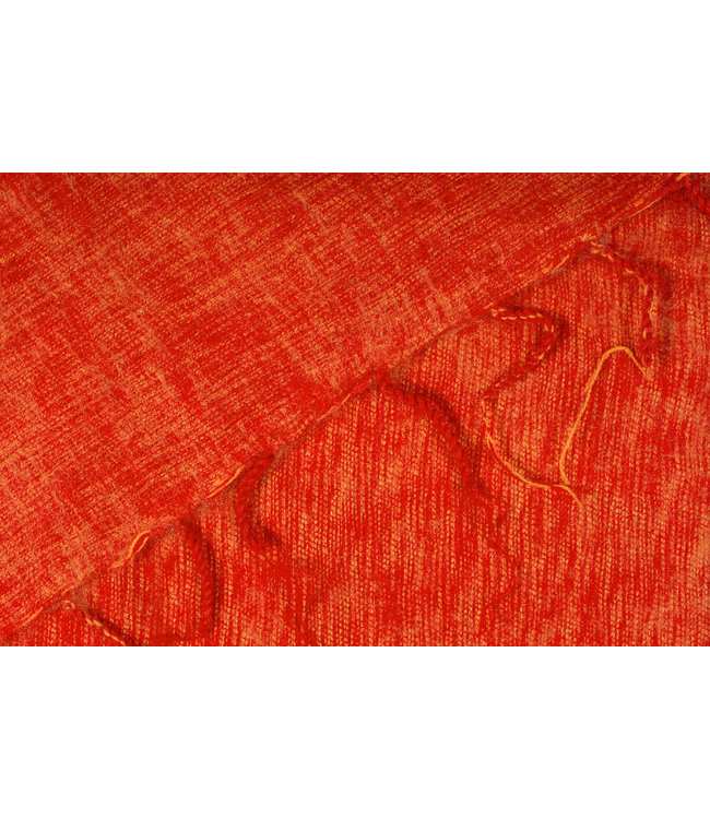 Plaid 240 x 120 cm wol-look warm-oranje
