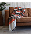 Plaid 240x120 cm (wool-look) cream-taupe-orange