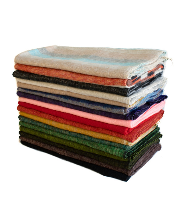 Plaid 240 x 120 cm wol-look zwart