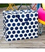 Big storage bag recycled plastic 55cm spotlight - blue on white