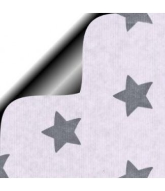 wrapping paper silver stars