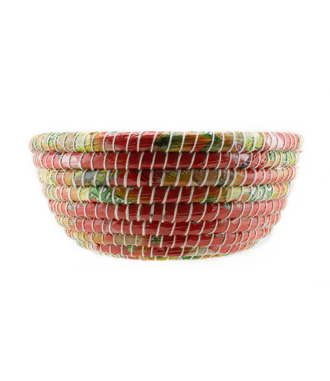 Bowl red recycled paper