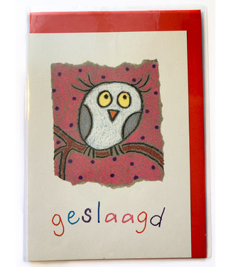 Floris Wishing card Owl 10x15cm with red envelop