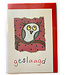 Wishing card Owl 10x15cm with red envelop