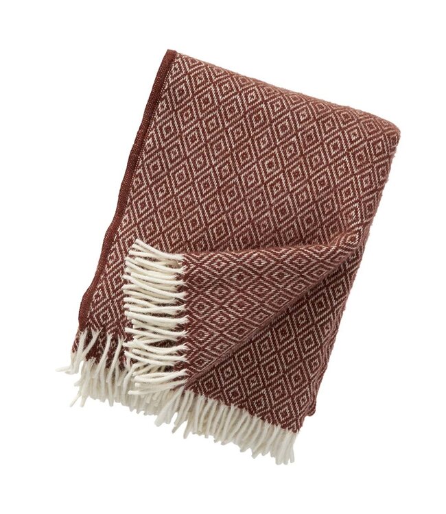 Plaid wol Stella roestbruin 00x130cm