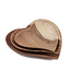 Wooden haert shape plate 15 cm