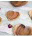 Wooden heart shape plate 20cm