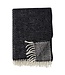 Plaid eco wol Velvet zwart-wit 200x130 cm