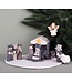 Felt nativity set 12 pieces - grey-natural 15 cm