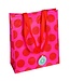 Shopper 40x34 cm recycled plastic - Fuchsia with red dots