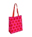 Shopper 40x34 cm recycled plastic - Fuchsia with red dots