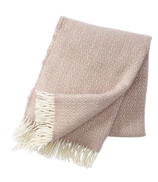 Klippan Plaid eco wool Stella roze - ecru