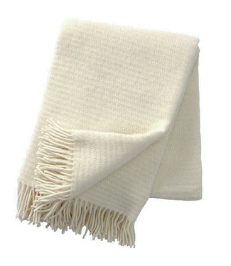 Klippan Plaid eco lamswol Ralph 200x130cm ivoor/ ecru