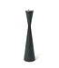 Wooden candleholder X-shaped anthracite 25 cm