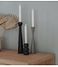 Wooden candleholder X-shaped grey 25 cm