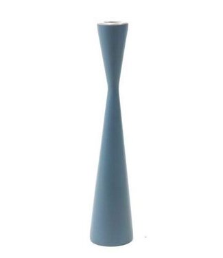 Kinta Wooden candleholder X-shaped airforce blue 25 cm