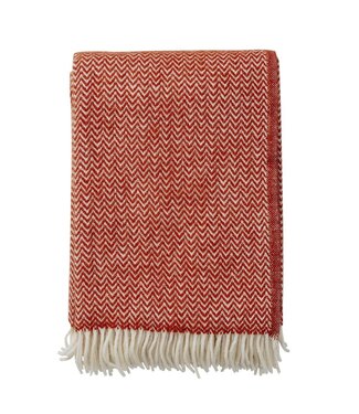 Klippan Plaid eco wool Chevron Ruby red