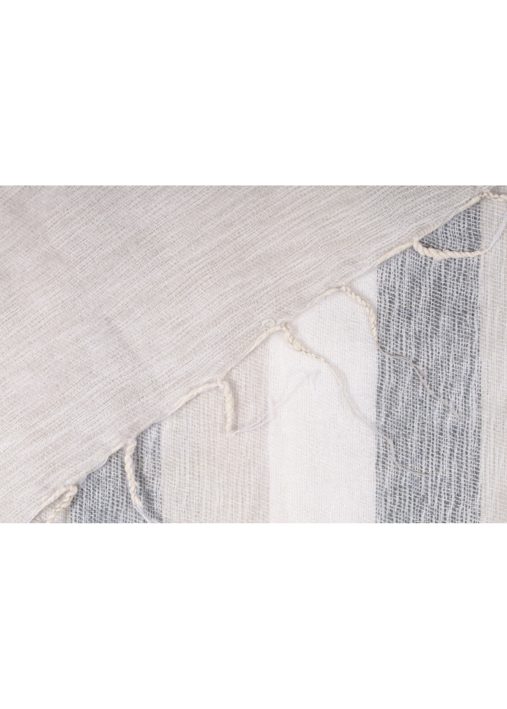 Sjaal met Verhaal Shawl 180x80 cm (wool-look) cream-grey-ecru