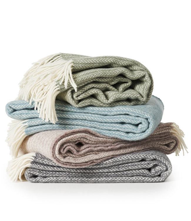 Plaid wol Otis beige 200x130 cm