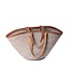 FairbyGaya Shoulderbag palmleave and leather handles