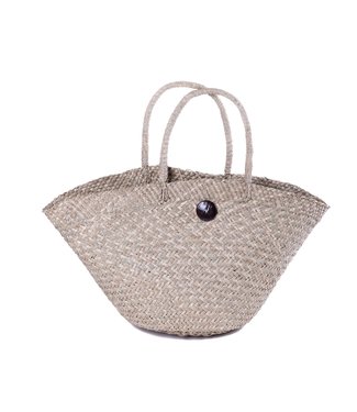 FairbyGaya Seagrass bag natural with button 60x40cm