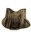 Shoulder bag green silk 20x12x3cm