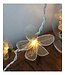 Light string with flowers 3 metres - ecru