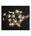 Light string with flowers 3 metres - ecru