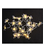 Light string with flowers - ecru - 3 metres