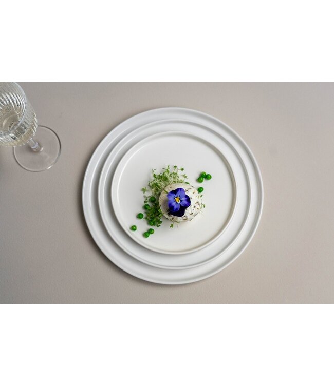 Ceramic plate - white 26x1,5 cm