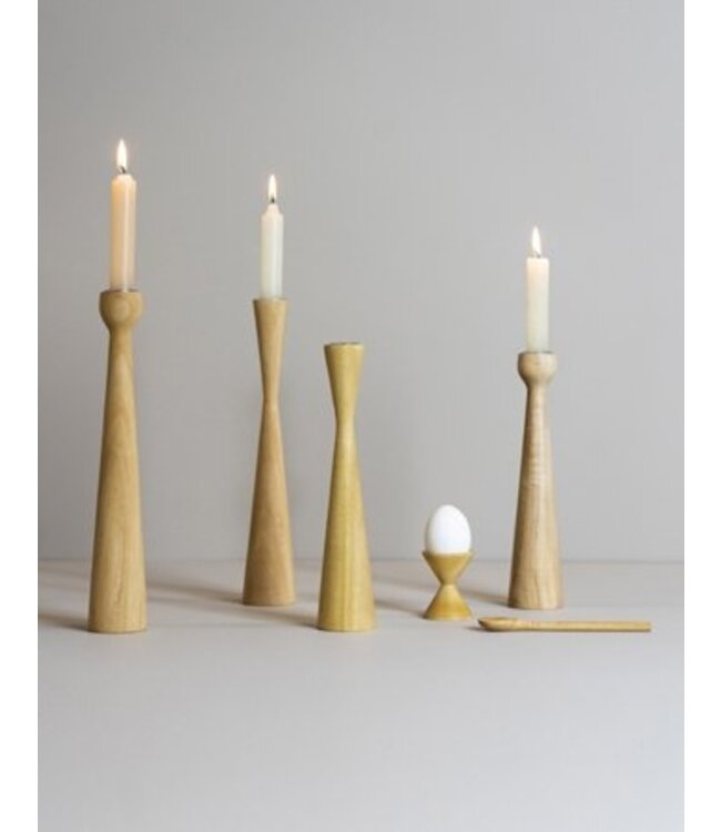 Kandelaar Kinta hout naturel 25 cm
