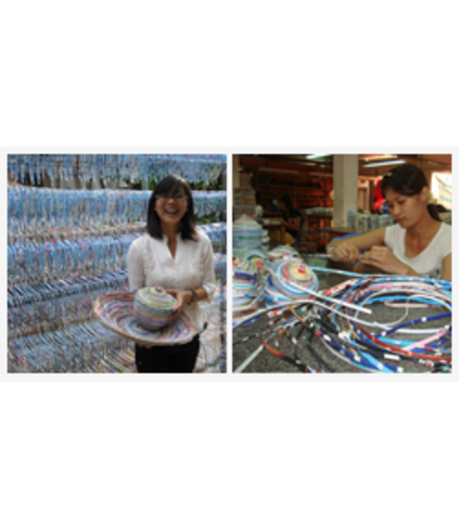 Paper bowl fair trade recycled magazines - D 20 cm