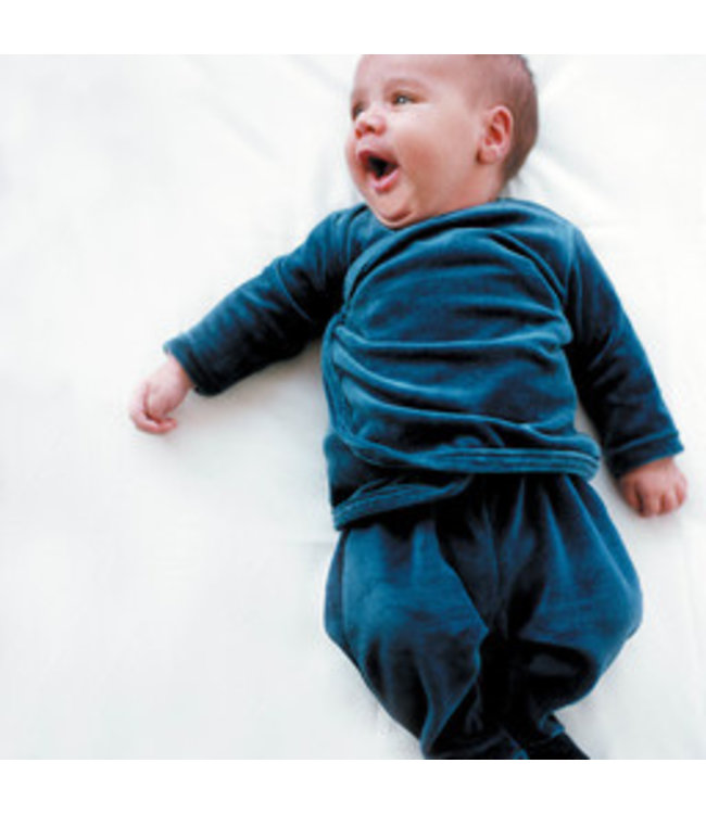 Trui overslag biologisch velours antraciet  50