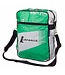 Messenger bag recycled cementbag green - white 26x33cm