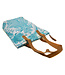 Beach bag cotton white - aqua Paisley