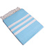 Hammamtowel turquoise 180x100cm 2x3 stripes