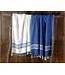 Hammam towel 2 persons royal blue 2x4 stripes