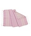 Hammam towel XL 220x160 cm pink with 2x4 stripes