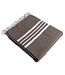 Hammam towel brown 4 stripes 180 x 100 cm