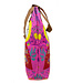 Beach bag cotton Owl fuchsia